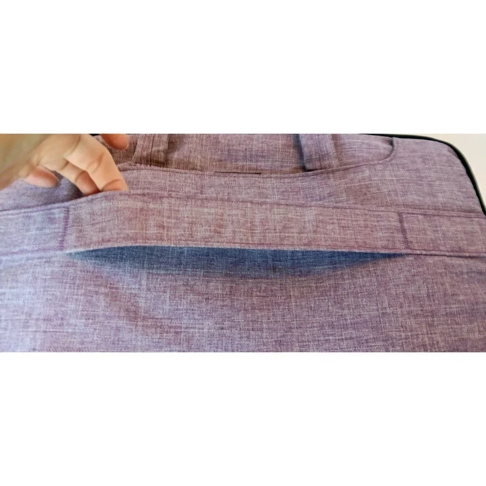 Qishare Purple Heathered Laptop Case Bag No Shoulder Strap